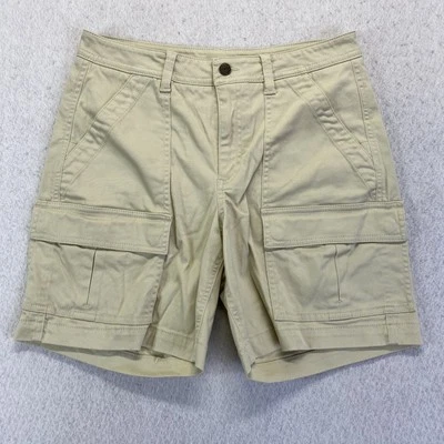 Pantalones Cortos Carga LL Bean Para Mujer 8 Caqui Beige Exterior Senderismo Utilidad Bolsillos Elastizados Foto 1 de 4