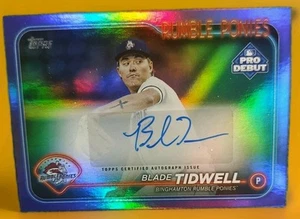 BLADE TIDWELL 2024 Topps Pro Debut AUTO PURPLE FOIL RC 94/299 Mets PD-105 - Picture 1 of 4