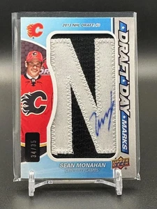 2013-14 SP Game Used #DDM-SM Sean Monahan /35 AU Calgary Flames Draft Day Marks - Picture 1 of 2
