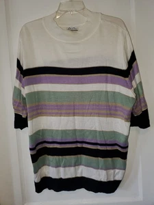 NWOT Bend Over Multicolor Striped Sweater Sz XL #249 - Picture 1 of 3