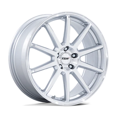 20x9 TSW TW004 Canard plata brillante con rueda frontal mecanizada 5x4,5 (35 mm) Foto 1 de 4