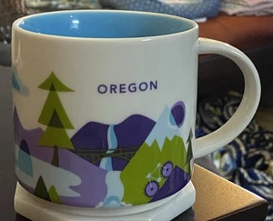Tazza caffè Starbucks "Oregon" ~ 2017 ~ serie collezione "You Are Here" ~ 14 oz - Foto 1 di 5