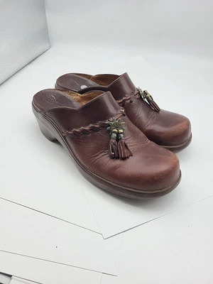 Zuecos sin cordones Ariat de cuero estornino 10 borlas occidentales marrones Foto 1 de 4