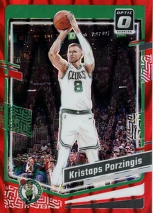2023-24 Donruss Optic Kristaps Porzingis #120 Red Seismic /130 Celtics - Picture 1 of 2