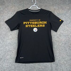 Pittsburgh Steelers Nike Shirt Mens Small Black Yellow Dri-Fit AFC NFL Football