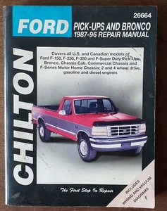 Ford Pick-ups & Bronco 1987 thru 1996 Chilton Shop Repair Manual 26664 - Bild 1 von 1