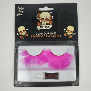 Hedy's Body Shop Glamour Eyes Feathered Eyelashes NEW Cosplay Pink - Picture 1 of 2