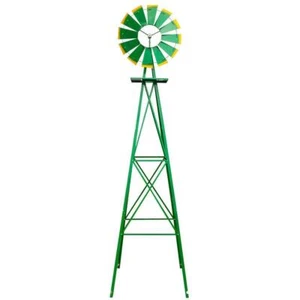 8 FT Metal Windmill Yard Garden Decoration Weather Rust Resistant Pinwheel - Picture 1 of 7