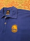Xl Golden State Warriors Blue Polyester Polo Shirt Made By Adidas Clean