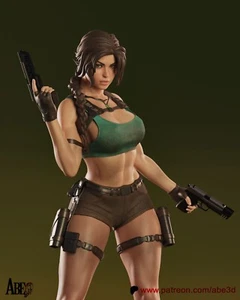 Abe3D Lara Croft Tomb Raider 1/6 1/4 scale printed resin model unpainted DIY kit - Picture 1 of 39