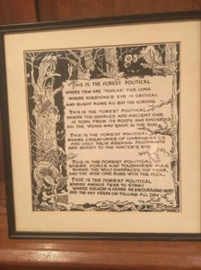 Rodney MIMS Cook Sr. Georgia Politics; Framed Poem 1969 from Friend; OOAK. RARE - Picture 1 of 11