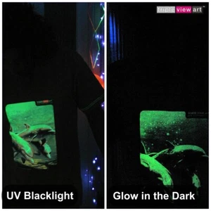 CAMISETA PARA HOMBRE UV-Blacklight Glow-In-The-Dark psicodélica Psy Goa Trance Art Club - Imagen 1 de 20