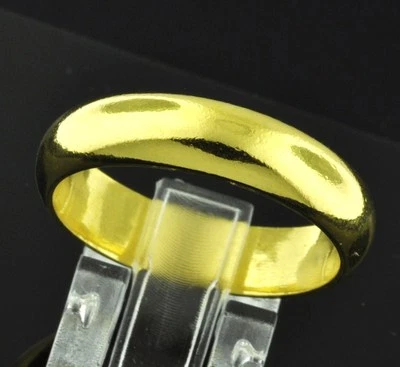 11.50 Grams 24K Yellow Gold  Band Ring custom Handmade  in USA 5 mm Investment - Image 1 of 4