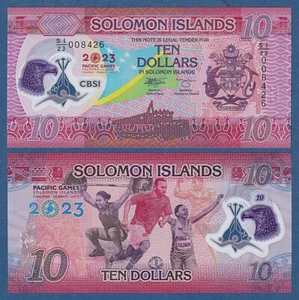 SOLOMON ISLANDS -- 10 DOLLARS ( 2023 ) -- UNC -- COMMEMORATIVE -- PICK 39 - NEW - Picture 1 of 1