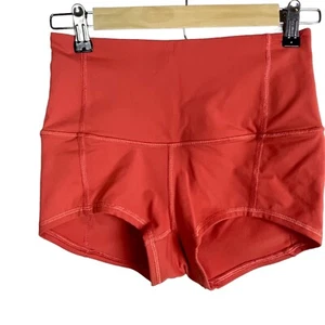 Victoria Sport Size S Orange Volleyball Running Dance Shorts High Waist - Picture 1 of 5