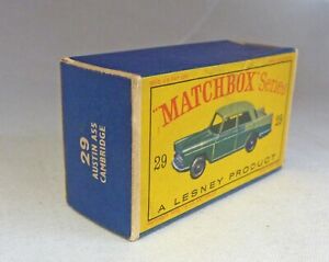 Lesney Matchbox Toys MB29b Austin Cambridge Original D Type Box