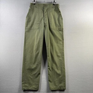 Vintage Military Pants Mens Fits 30x29 Green OG 507 Baker 80s Utility - Picture 1 of 18