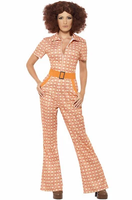 70s Chic Sophisticated Chick Jumpsuit Adult Costume - Image 1 of 2