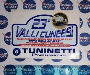 ADESIVO STICKER AUTOCOLLANT AUTOMOTO TUNING RALLY VALLI CUNEESI 2017 - Foto 1 di 1