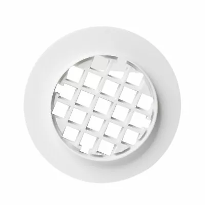 THRIFCO PLUMBING Thrifco 4401249 4-1/4" White Plastic Strainer - Shower Drain Square Grid