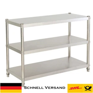 3 Böden Edelstahl 201 Schwerlastregal Küchenregal Regal Mikrowellenhalter DE - Bild 1 von 15