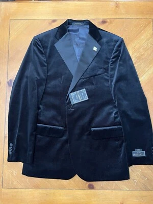 Chaqueta de Terciopelo Hecha en EE. UU., Blazer Jos Bank - CHAQUETA DE CENA NEGRA Foto 1 de 4