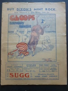 UK Paper– GLOOPS, THE STAR’S COMIC CAT, BIRTHDAY NUMBER 1939– Daily Comic Strips - Imagen 1 de 12