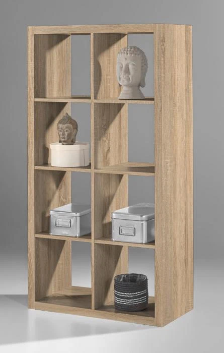 BEGA Style 8-Fächer Standregal aus MDF - Sonoma Eiche