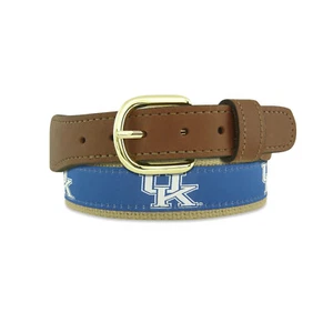 ZEP PRO University of Kentucky Wildcats Leather Canvas Woven Ribbon Belt - Picture 1 of 3