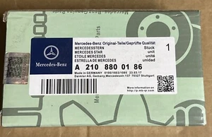 GENUINE OEM MERCEDES-BENZ HOOD STAR EMBLEM A 210 880 01 86. NEW SEAL,Fast Ship - Picture 1 of 9