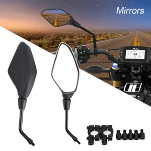 1 Pair Motorcycle 7/8" Handlebar Rear View Side Mirrors Universal For Honda NEW - Picture 1 of 10