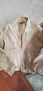 Vintage Y2K Mudd Jeans Sz LARGE TAN JACKET  - Picture 1 of 1