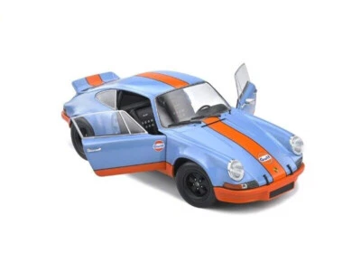 Porsche 911 RSR Gulf azul aceite con rayas naranjas 1973 Solido S1801115 1:18 azul Foto 1 de 4