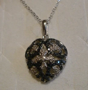 Schwarz-weißer Diamant Collier 20" 44 Diamanten 0,51ct UVP 1063 $ - Bild 1 von 9