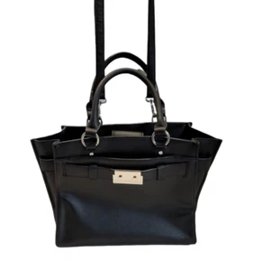 Dana Buchman Black Crossbody Purse Tote Bag w/Detachable Strap - Picture 1 of 10
