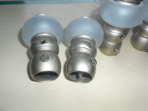 Glass Curtain Rod End, Finials (4) clear frosted - Picture 1 of 3