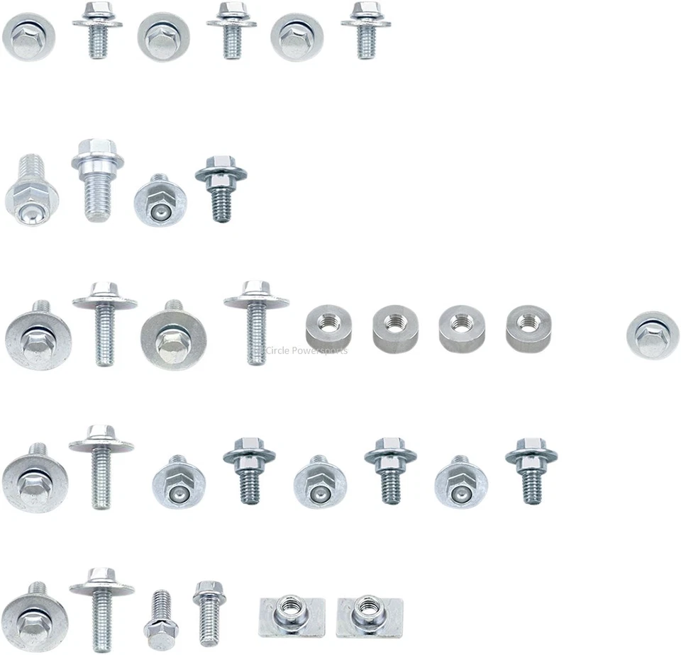 Kit completo de sujeción de plástico KX125 KX250 KX250F KX450F pernos herrajes guardabarros Foto 1 de 3