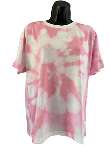 NWT Pink Daisy Womens Short Sleeve Tie Dye Tee T Shirt Size Small - Picture 1 of 10