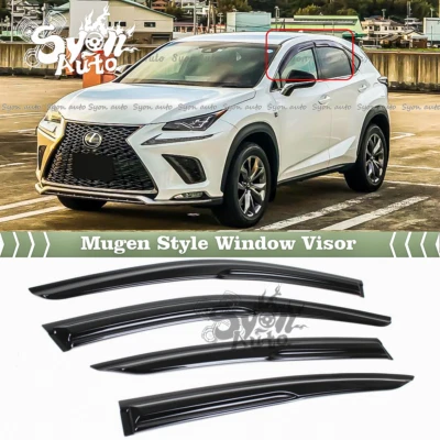 ПОДХОДИТ ДЛЯ 15-2025 LEXUS NX200t NX300h JDM 3D ВОЛНИСТЫЙ MUGEN СТИЛЬ КОЗЫРЕК ДЛЯ ОКНА ЗАЩИТА ОТ ДОЖДЯ - Изображение 1 из 4