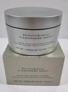 RARE Donna Karan Cashmere Mist Silver Shimmer Body Powder75g 2.6oZ Boxed - Picture 1 of 9