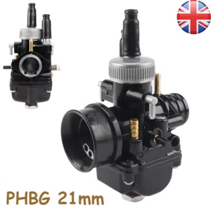 21mm Dellorto PHBG DS Racing Carburetor Carb 2 Stroke 50-100cc For Scooter Moped - Picture 1 of 10
