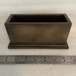 Vintage small rectangular metal bound trough style planter for bonsai, herbs ect - Picture 1 of 15
