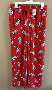 Mens Small Bluey Pajama Pants Red Christmas Print, Adjustable Waist NWT 30 X 31 - Picture 1 of 5