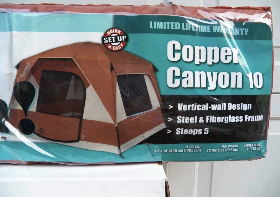Eureka Copper Canyon 1010 Tent 5 Person Camping Gear NICE! - Image 1 of 4