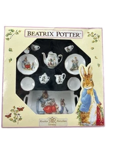 German Beatrix Potter Peter Rabbit Miniature Pottery Tea Set Reutter Porzellan - Picture 1 of 8