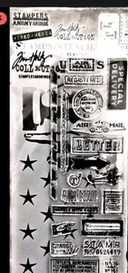 Correspondence Clear Stamp & Direction Stars Stencil Set Tim Holtz THMM141 NEW! - Picture 1 of 1