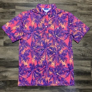Hreski Hemd Herren S Performance Golf Polo Neon Laut Bunt Hawaii Tropical - Bild 1 von 7