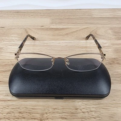 范思哲女式半框眼镜玳瑁框架仅 53-17-135 毫米型号 1206-B — 第 1/4 张图片