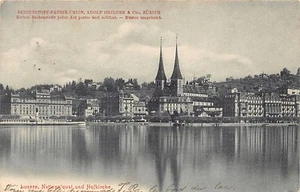 Schweiz - LUZERN - Nationalquai und Hofkirche - Verlag Seidenstoff-Fabrik-Union - Picture 1 of 2