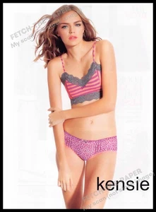Kensie 2010s Magazine Print Advertisement 2013 Legs Teen Bra Panties Mismatch - Picture 1 of 1